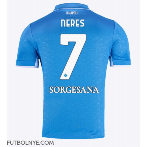 Camiseta SSC Napoli David Neres #7 Primera Equipación 2024-25 manga corta